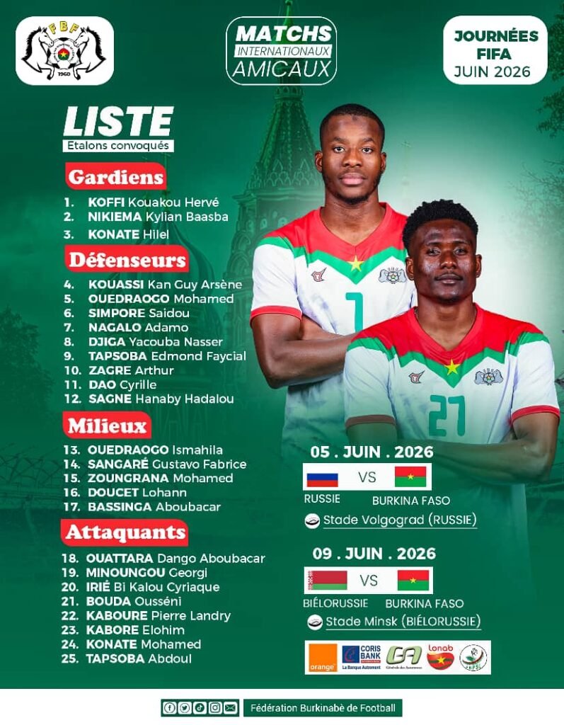 Étalons du Burkina Faso : Amir Abdou lance l’opération reconquête avant les éliminatoires de la CAN 2027